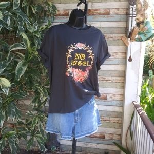 Forever 21 Grey No Angel Embroidered Top Sz 0X